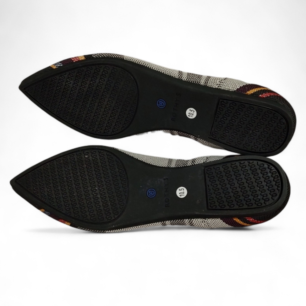 NEW Rothy's The Point Inverse Stripe Gray & Multicolor Flats Women's Size 10.5 - Picture 9 of 11